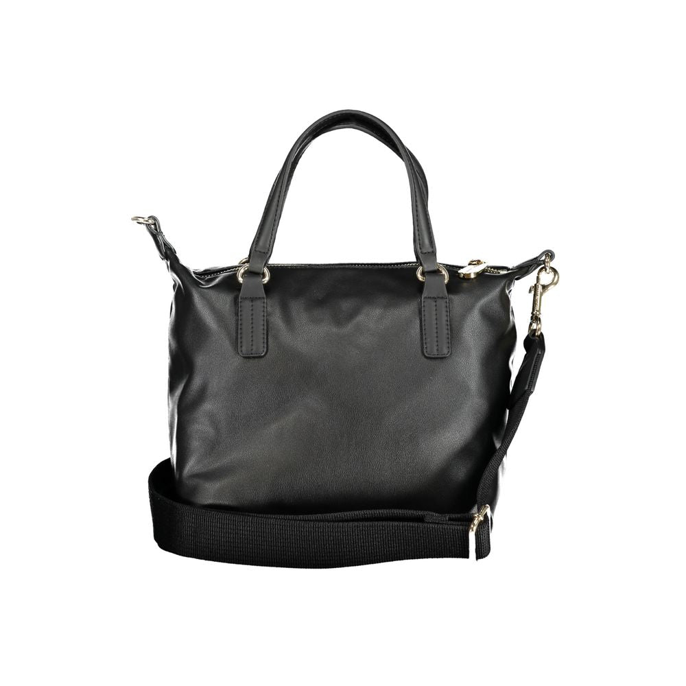Schwarze Polyester-Damenhandtasche