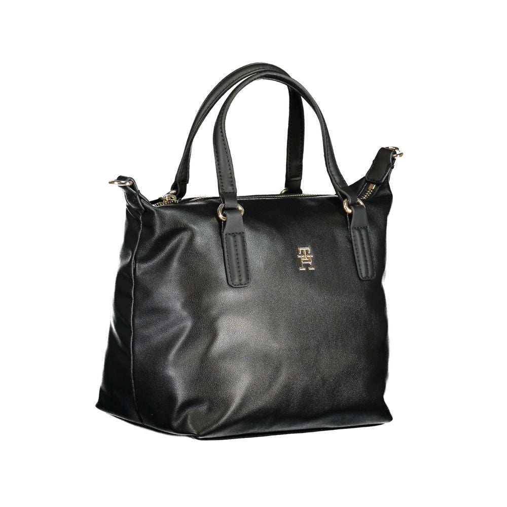 Schwarze Polyester-Damenhandtasche