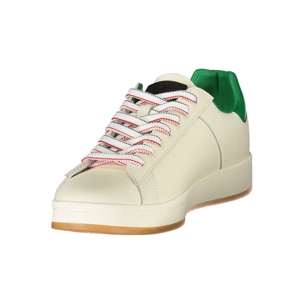 Weiße Polyurethan Herren-Sneaker