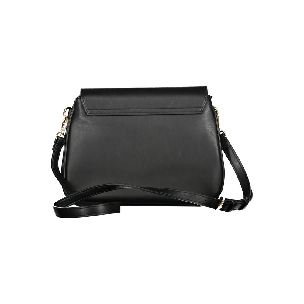 Schwarze Damenhandtasche aus Polyurethan