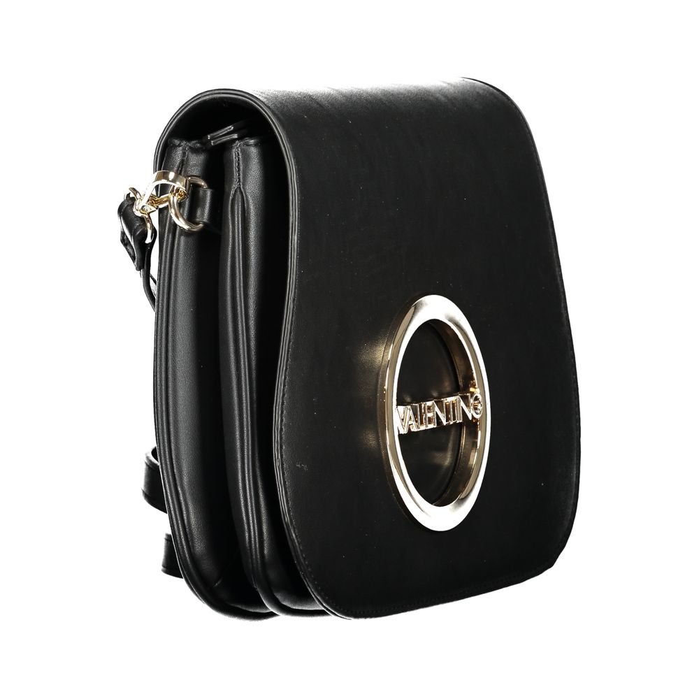 Schwarze Damenhandtasche aus Polyurethan