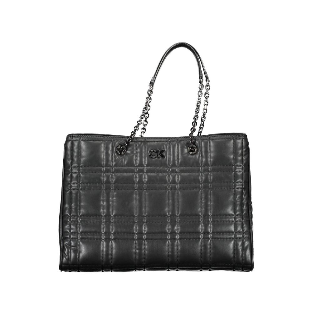 Schwarze Polyester-Damenhandtasche
