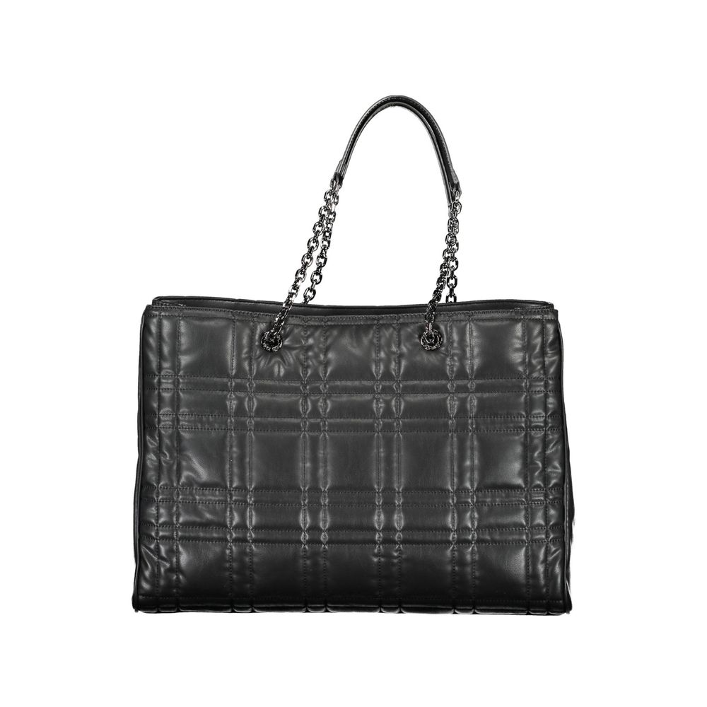 Schwarze Polyester-Damenhandtasche