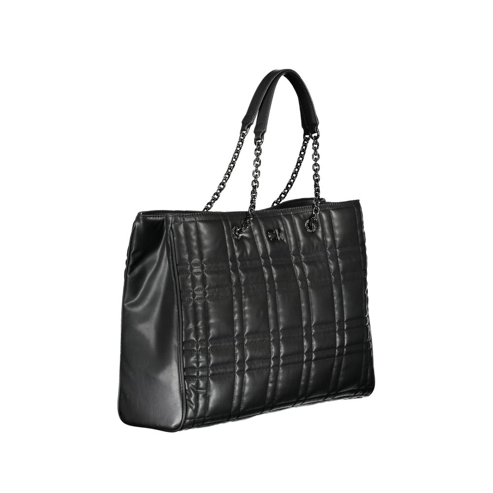 Schwarze Polyester-Damenhandtasche