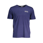 Blaues Baumwoll-Herren-T-Shirt