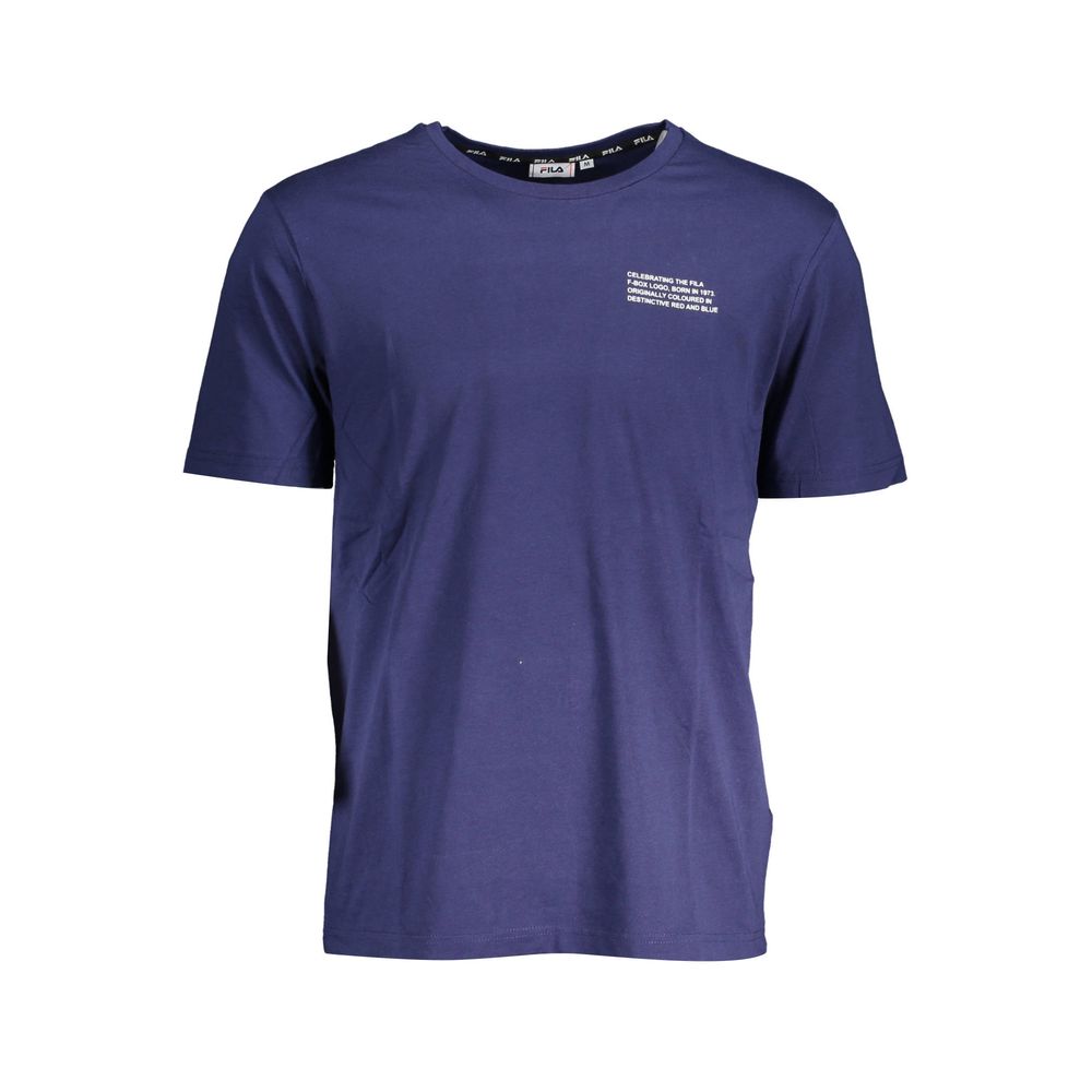 Blaues Baumwoll-Herren-T-Shirt