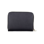 Blue Polyurethane Women Wallet