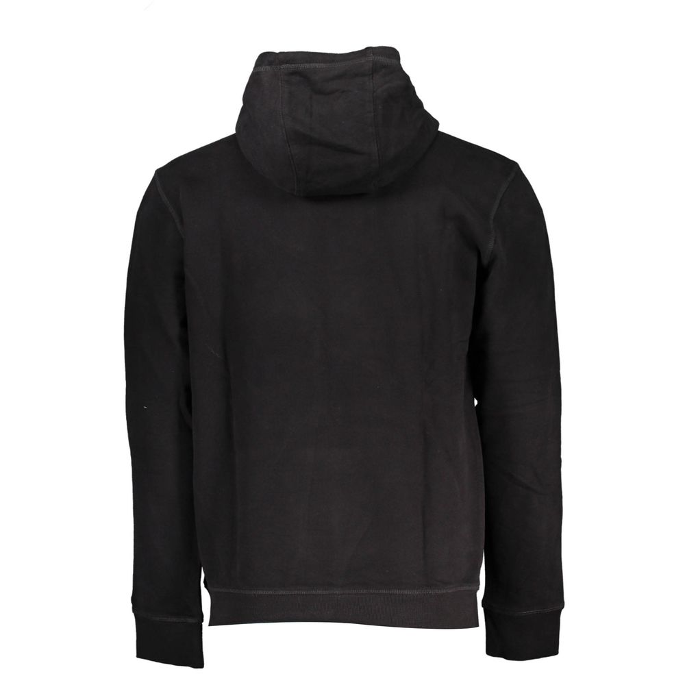 Schwarzer Herrenpullover aus Baumwolle