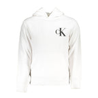 Weißer Herren-Pullover aus Baumwolle mit Kapuze