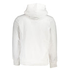 Weißer Herren-Pullover aus Baumwolle mit Kapuze