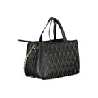 Nero Poliuretano Donna Bag with Adjustable and Removable Strap