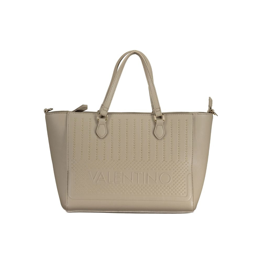 Beige Polyurethan-Damenhandtasche