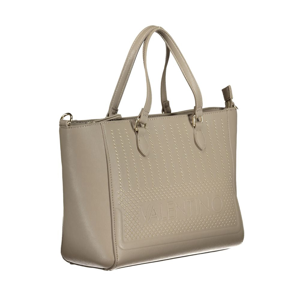 Beige Polyurethan-Damenhandtasche