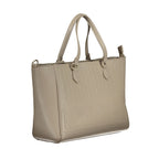 Beige Polyurethan-Damenhandtasche