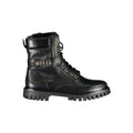 Schwarz Polyurethan Damen Stiefelette