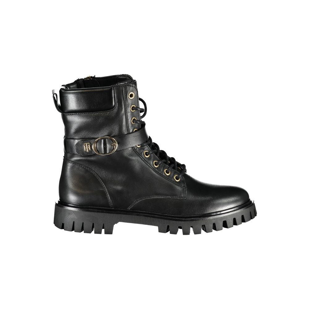 Schwarz Polyurethan Damen Stiefelette