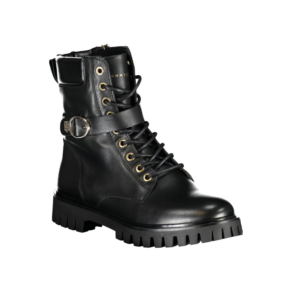 Schwarz Polyurethan Damen Stiefelette