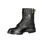 Schwarz Polyurethan Damen Stiefelette