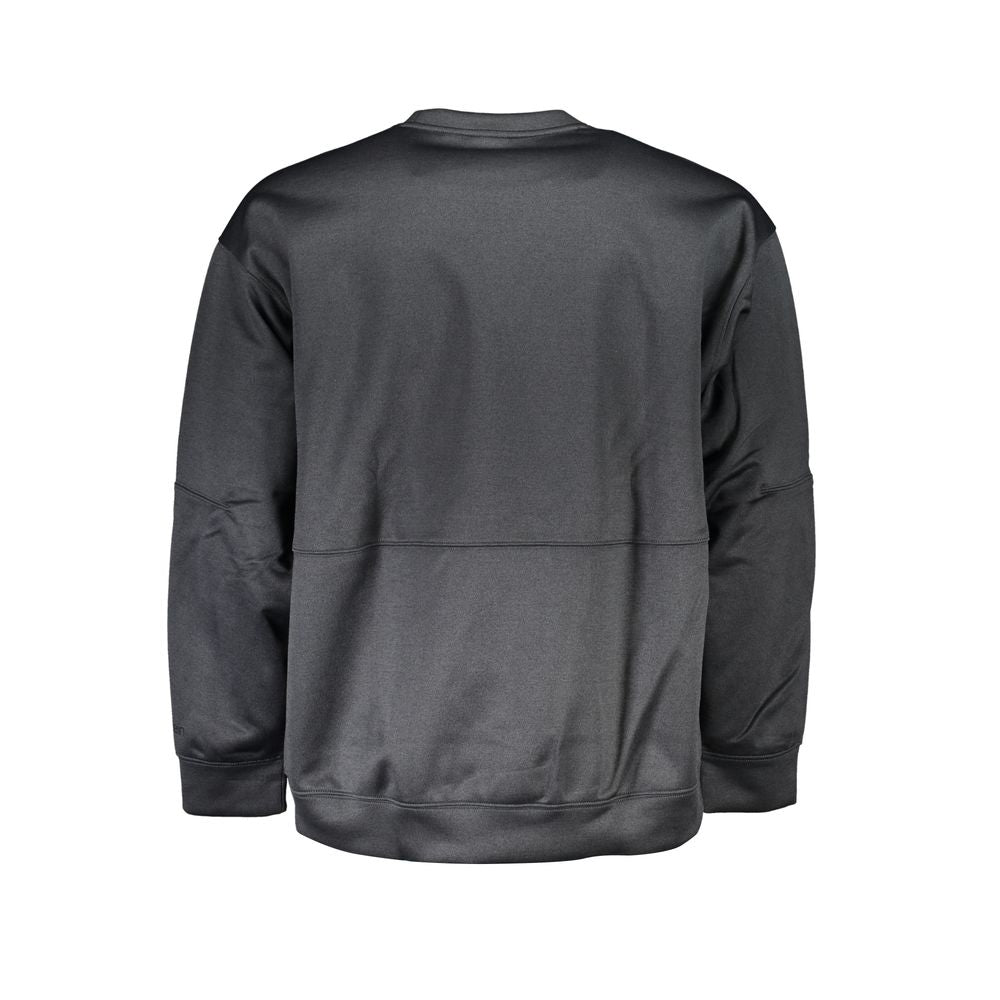 Schwarzer Polyester Herrenpullover