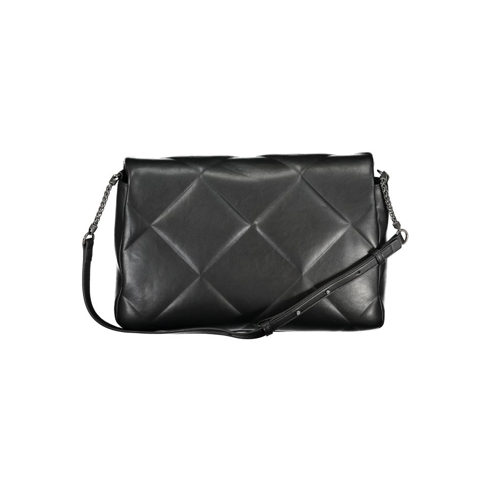 Borsa a tracolla da donna in poliestere nero