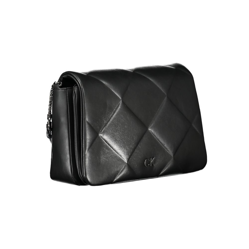 Borsa a tracolla da donna in poliestere nero