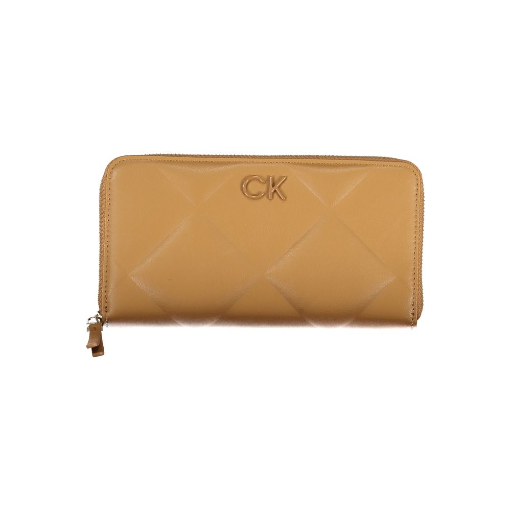 Brown Polyurethane Women's Wallet