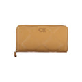 Brown Polyurethane Women's Wallet