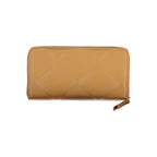 Brown Polyurethane Women's Wallet