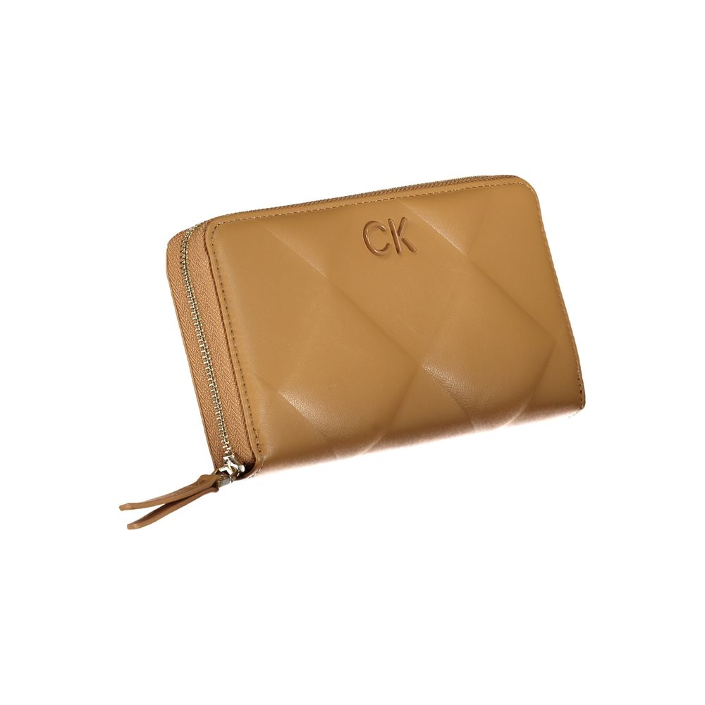 Brown Polyurethane Women's Wallet