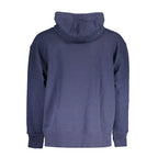 Felpa con cappuccio da uomo in cotone blu