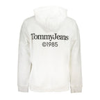 White Cotton Men's Sweatshirt with Hood