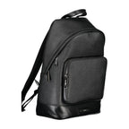 Black Polyester Men's Backpack