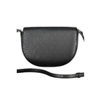 Schwarze Damen-Schultertasche aus Polyurethan