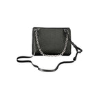 Schwarze Damenhandtasche aus Polyester