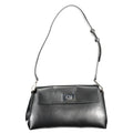 Black Polyurethane Women's Shoulder Bag