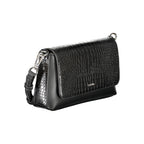 Black Polyurethane Women Handbag