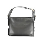 Schwarze Damenhandtasche aus Polyurethan