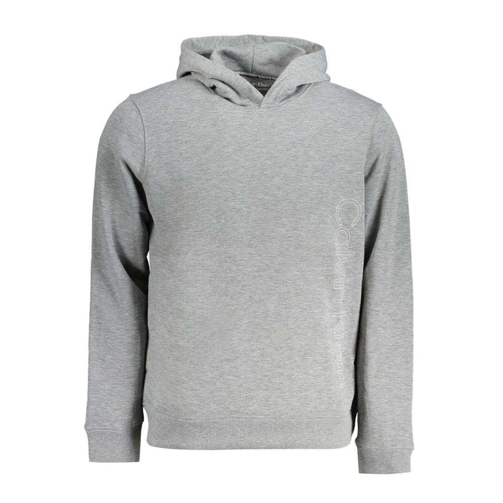 Grey Polyester Men's Hoodie