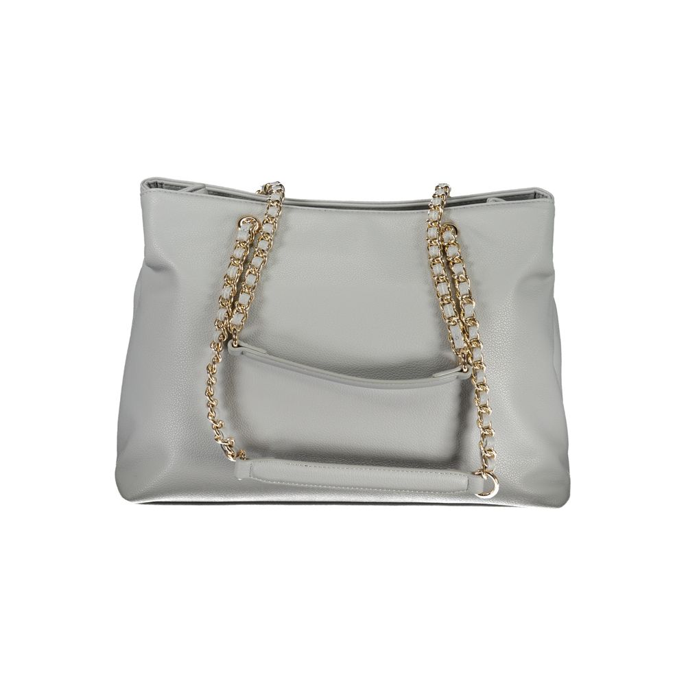 Borsa da donna in poliuretano grigio