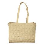 Beige Polyurethane Women's Bag
