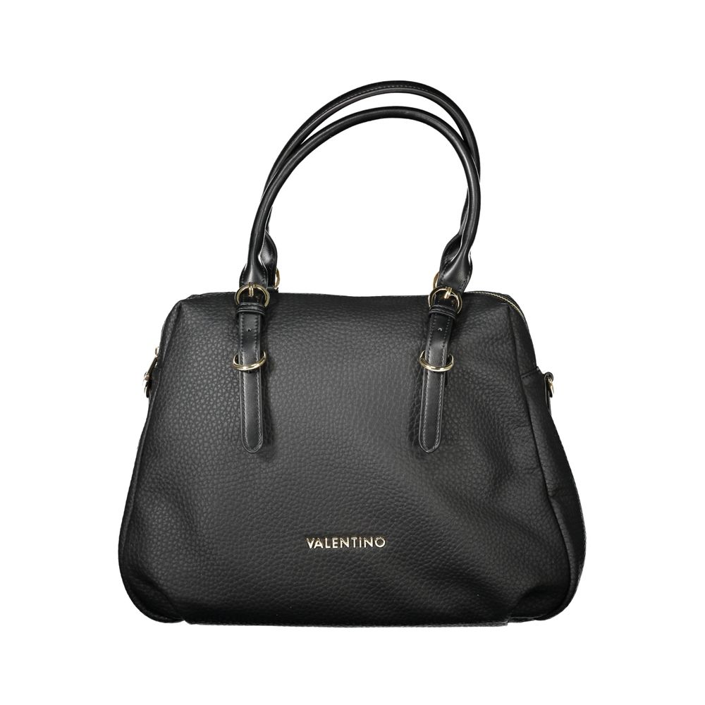 Schwarze Damenhandtasche aus Polyurethan
