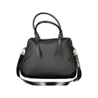Schwarze Damenhandtasche aus Polyurethan