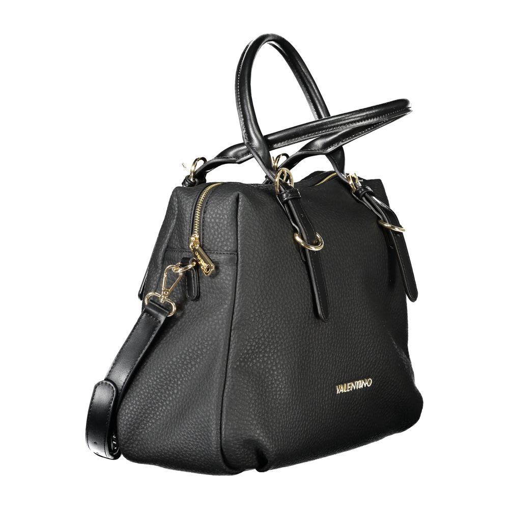 Schwarze Damenhandtasche aus Polyurethan