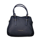 Damenhandtasche aus blauem Polyurethan