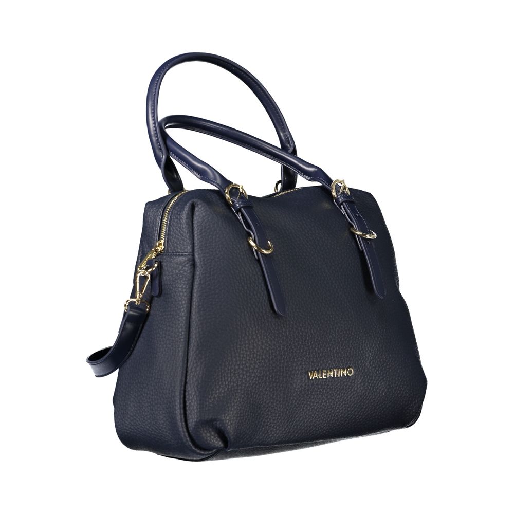 Damenhandtasche aus blauem Polyurethan