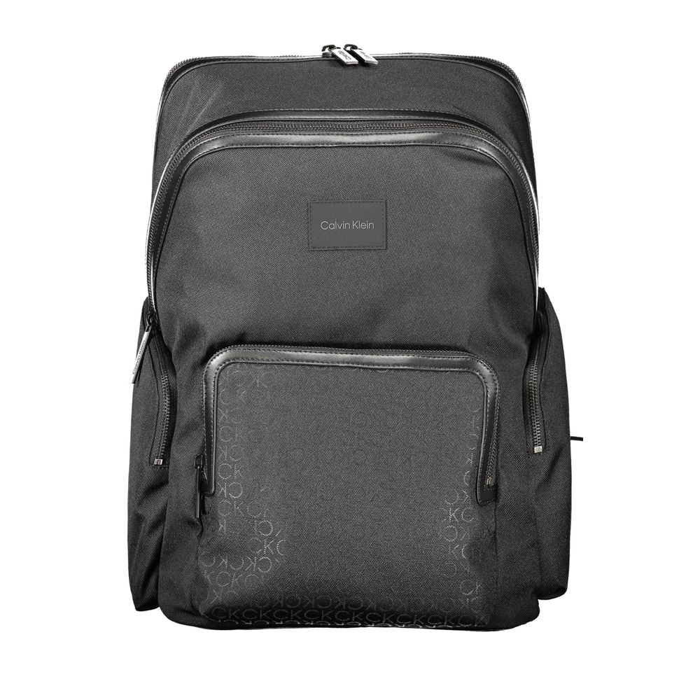 Rucksack für Herren aus schwarzem Polyester