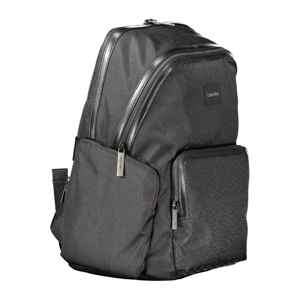 Rucksack für Herren aus schwarzem Polyester
