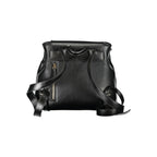 Black Polyurethane Women's Backpack