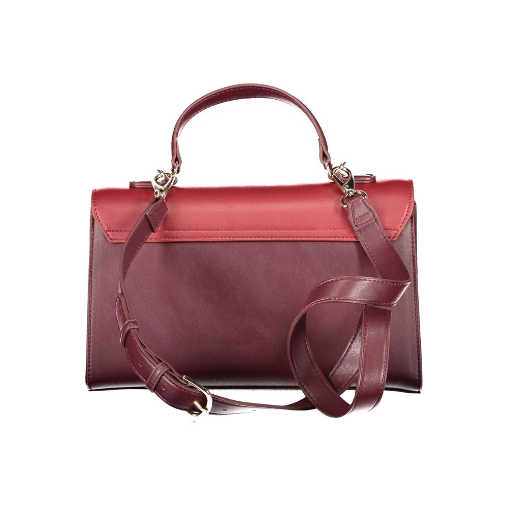 Red Polyurethane Women's Bag