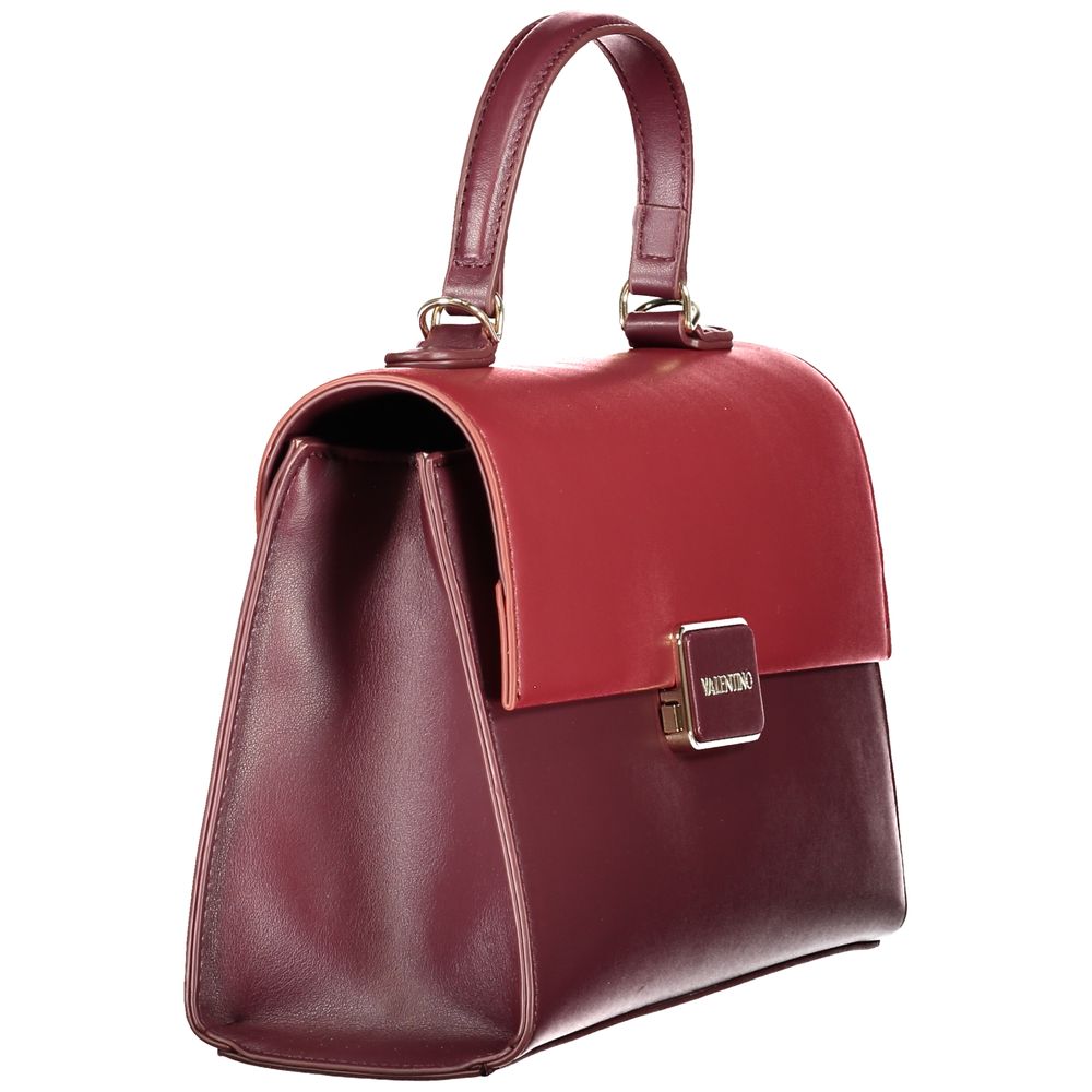 Red Polyurethane Women's Bag
